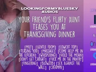 ASMR | your Friend's Busty Aunt Sucks and Fucks you at Thanksgiving Dinner