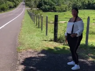 Fucking a Stranger for Money on a Public Road