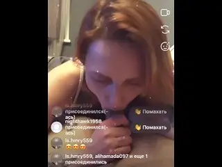 Russian Exhibitionist Couple Gets Freaky on Insta Live