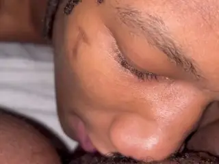 Skinny BBC uses Dildo and Mouth as m he Devours BBW Pussy (flicking Tongue on Clit)