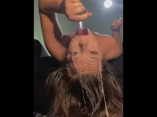 SLOPPIEST THROAT FUCK EVER, sub to my OF for more 😍