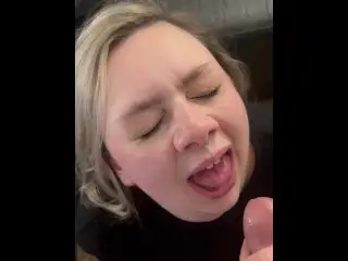 Blonde MILF Gets Face Covered