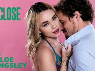 UP CLOSE - Petite Newcomer Khloe Kingsley Enjoys Intense Pussy Eating before getting Hard Pounded