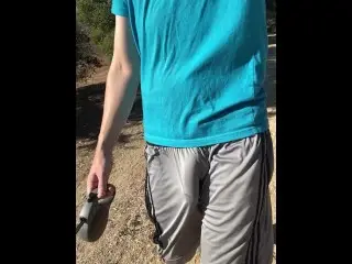 Freeballing Soft and Hard on a Public Trail