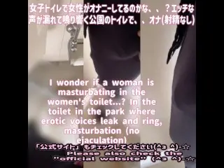 女子トイレで女性がオナニーしてるのかな、、？エッチな声が漏れて鳴り響く公園のトイレで、、オナニー・日本人・素人・自撮り・射精なし Women's Toilet,naughty,japan,hentai