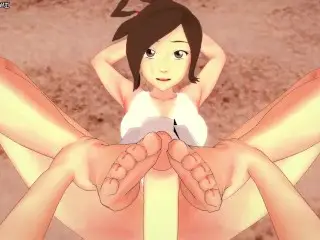 Ty Lee gives you a Footjob at the Beach! Avatar the last Airbender Feet POV