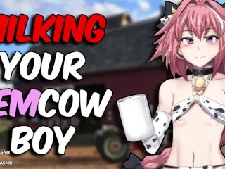 [ASMR] Milking + Breeding your FemCowBoy (NSFW)