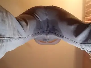 POV Blonde Desperate to Pee on you in Wide Leg Jeans ASMR