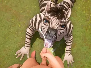 Curvy Furry Zebra Milks Human Cock Yiff 3D Sex Animation