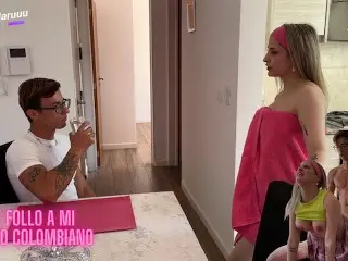 Argentina Fucks her new Colombian Neighbor - DivinaMaruuu Ft Sly