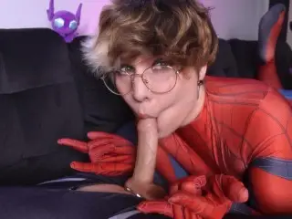 Spiderslut Begs Twink to Shoot Webs all over their Face