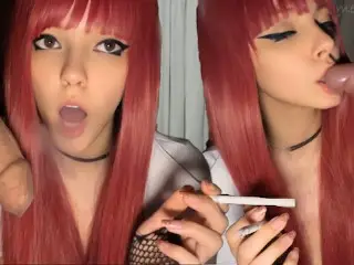 Alt Girl Smoking and Licking Stepdad's Big Cock (full Vid on my 0nlyfans/ManyVids)