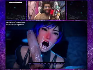 Tekken 8 Champion Reina Gets her Throat and Pussy Filled with Pervy Coomer Cum