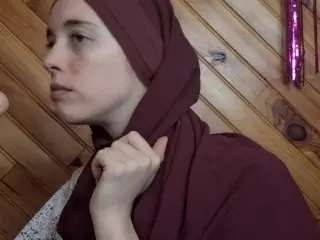 Beautiful Muslim Student Discovers a Dildo in her Sister's things and Drops it