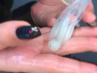 CUM IN CONDOM, THEN SHE DRINKS IT! Cut Clip