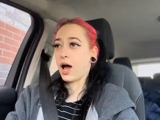 Vlog # 1 first PUBLIC DRIVE-THRU ORGASMS, Shower + Pussy Shaving, Smoking + Blowjob, REAL Orgasms!