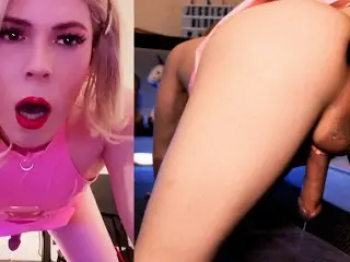 F-Machine Alpha - makes Jessica Bloom Cum Thick Load of Cum Wich she Licks up