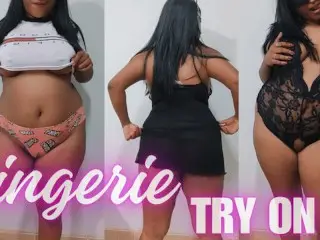 හරිම වල් කෙල්ලෙක් | Lingerie try on Haul