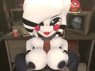 FNAF Puppet Titjob five Nights at Freddy's Cum in Mouth Black Man