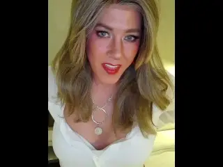 HOT Blonde Trans Chick Talks Dirty