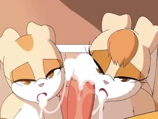 Creamy Vanilla - Furry Threesome with Tails Sonic Hentai Cartoon