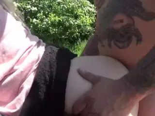 Bareback me in Public and Cum in my Thong