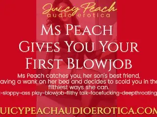 Ms Peach gives you your first Blowjob (and More)