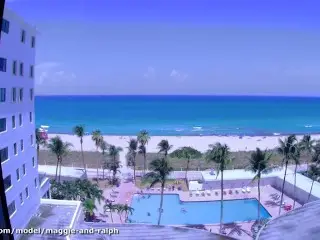 Naked on Miami Beach, Hotel Window with Ocean View