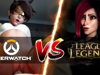 [PMV] OVERWATCH VS LEAGUE OF LEGENDS - FUCK BATTLE - Rondoudou Media