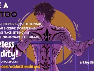 Like a Tattoo [deep Voice] [tattoos] [Split-Tongue] | Male Moaning | Audio Roleplay for Women [M4F]