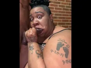 THE DEEPTHROAT QUEEN GAWK GAWK 5000 (BBW Swallows and gives BBC Sloppy Toppy) (Part 1)