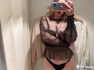 See Thought Transparent Blouse try on Haul Changing Room Haul