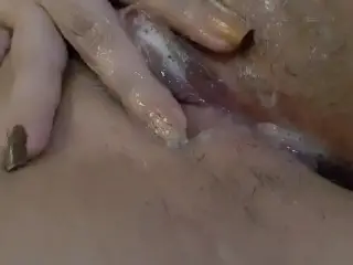Creamy Cum with a little Mukbang