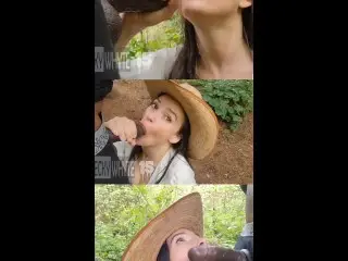 Country Girl Loves Sucking the Cum from Thick Chocolate 🍫 Dick