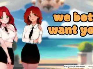 ASMR | two Horny Girls Share your Cock at the Milking Table [threesome] [AUDIO] Ft. @GirlInDungarees