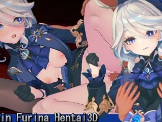 【genshin Impact Furina】3D Hentai Animation.(Fingering,handjob,blowjob,sex)