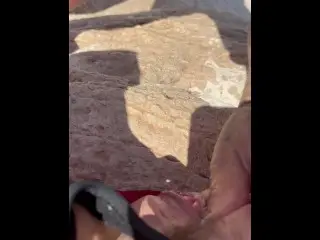 Piss Slut getting her Pussy Licked and Squirts at the Lake!