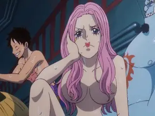 Horny Bonney had Group Sex with Luffy, Jinbe and Chopper on Egghead Island(One Piece)