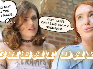 Cheat Day Creampie; Redhead Cheats on her Husband with TGirl Trainer - E. Streetcar & Zoey Luna