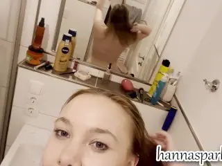 18 Yo Blonde Big Tit Teen Fucks her Wet Pussy