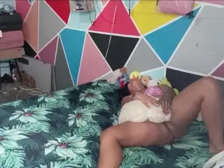 It makes me very Horny to see how my Neighbor's Slut Masturbates