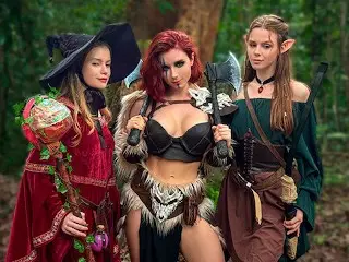 Porno D&D World - Sweetie Fox, Diana Rider and ArinaFox in Sex Adventure