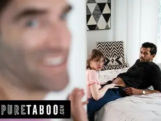 PURE TABOO Creepy Pervert Professor keeps Showing up whenever Melody Marks & her Boyfriend have Sex