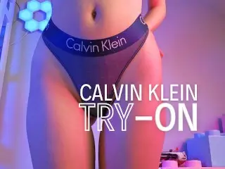 CALVIN KLEIN Panties Try-on Redhead