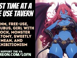 [F4TM] first Time at the Free use Tavern [Free-Use] [tavern] [succubus] [girlcock] [exhibitionism]