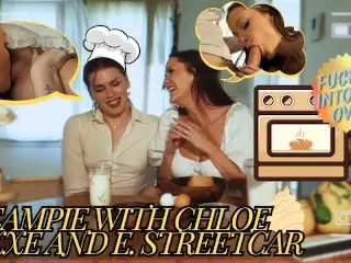 Cooking Livestream Creampie; Big Cock Trans Wife x Redhead Tradwife - E. Streetcar & Chloe Foxxe