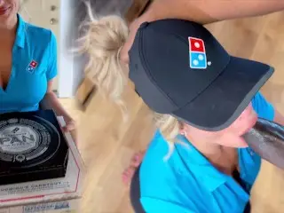 Pizza Delivery Girl Gets a Big Black Sausage and her Face Covered in Cum