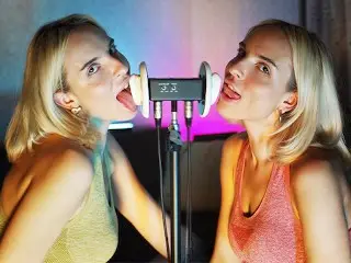 ASMR Amazing Double Ear Licking by Elsa