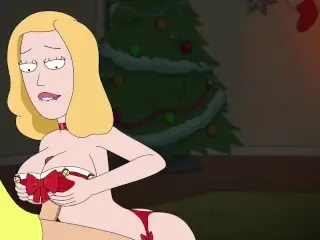 Rick and Morty - a way back Home - Sex Scene only - Part 63 Beth in Sexy Xmas Costume Boobjob by Lov