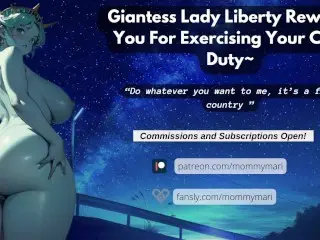 Giantess Lady Liberty Rewards you for Exercising your Civic Duty🗽🩵